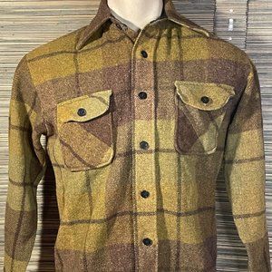 50s-60s CPO by Campus Plaid Wool Blend Flannel (S)